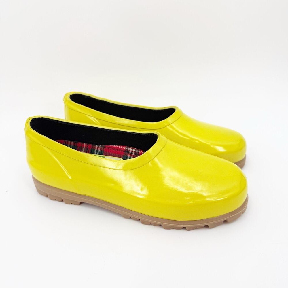 Mid West Womens Yellow Rain Garden Clogs Slip On Shoes 8 Waterproof Farmcore